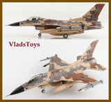1/72 F-16C Fighting Falcon scale model aircraft in desert camo with yellow aggressor markings