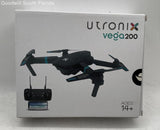 Utronix Vega 200 Black Wi-Fi Camera Quadcopter Drone In Box Age 14+ Not Tested
