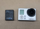GoPro HERO3 Action Camera CHDHE-301 Silver Edition 1080p With Battery WiFi HDMI