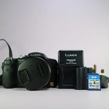 Panasonic Bridge Camera Lumix DMC-FZ28 10.1MP Black Tested Full Working Set
