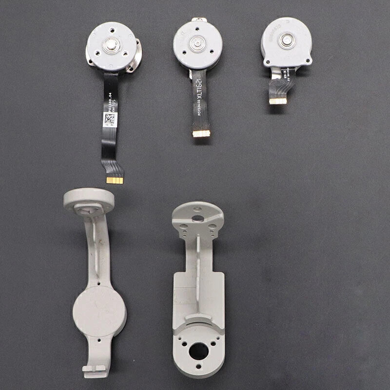 Yaw/roll/pitch gimbal motors for DJI Phantom 4 Pro, silver-gray with mounting brackets and cables