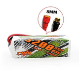 CNHL 6S LIPO 22.2V 5200MAH 90C BATTERY: 8MM Battery