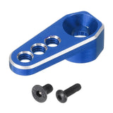 Deep blue aluminum steering servo arm horn with two mounting screws, 25T style