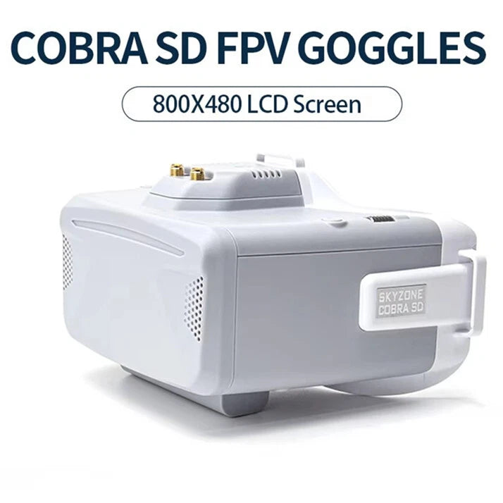 Skyzone Cobra SD 5.8GHz FPV 4.3" LCD Goggles Dual 2dD Antennas For RC FPV Drone