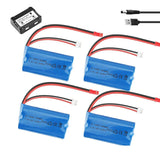 4pcs 7.4V 1500mAh Rechargeable Li-ion Battery Universal JST Plug for RC Car Boat