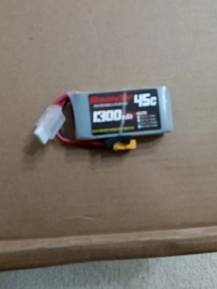 RoaringTop LiPo Battery Pack 45C 1300mAh 4S 14.8V with XT60 Plug Battery