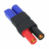 No-wire Male to XT150 Female adapter, black with red insulator and gold contacts