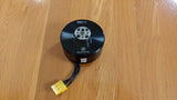 Black TMotor P80 brushless UAV motor with mounting plate and three-wire connector