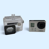 GoPro HERO 3 Action Camcorder Camera Silver With Case (No Charger Cord)
