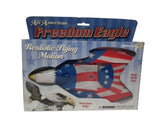 Battery-operated Freedom Eagle mobile model package with red, white, and blue flapping wings