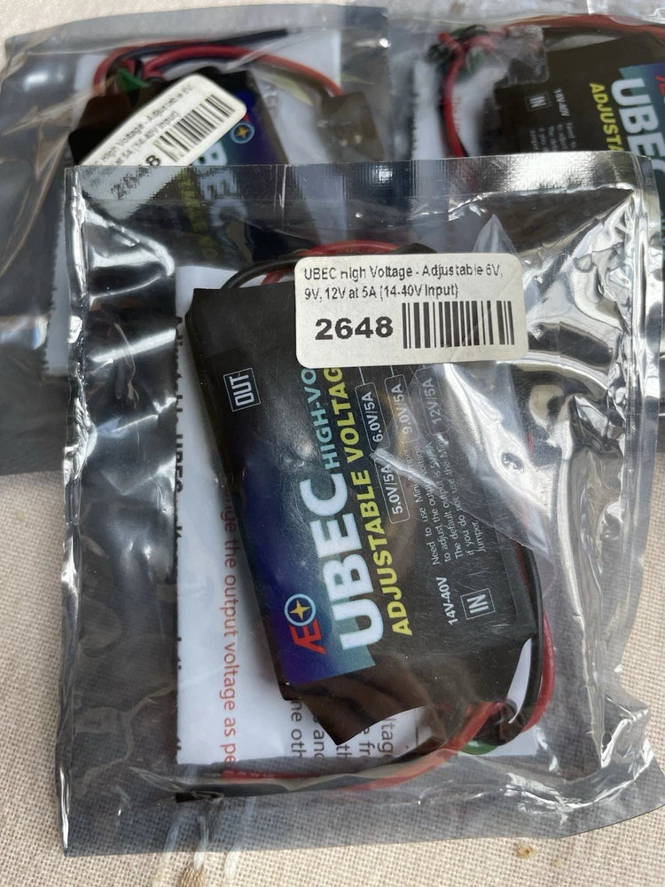 UBEC High Voltage -adjustable 6V, 9V, 12V at (14-40 V Input ) Battery