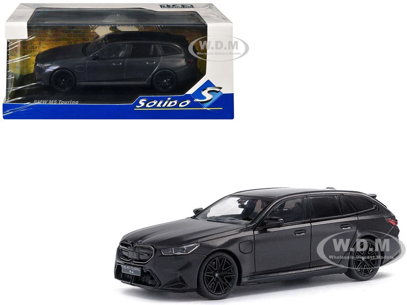 2024 BMW M5 TOURING FROZEN DEEP GRAY 1/43 DIECAST MODEL CAR BY SOLIDO S4317502