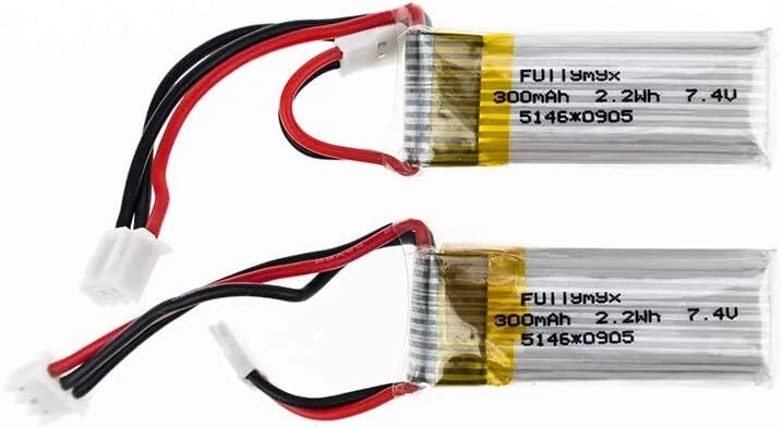 2x 7.4V 300mAh 20C Lipo Battery for WLtoys F959 Sky-King RC Airplane Spare Parts