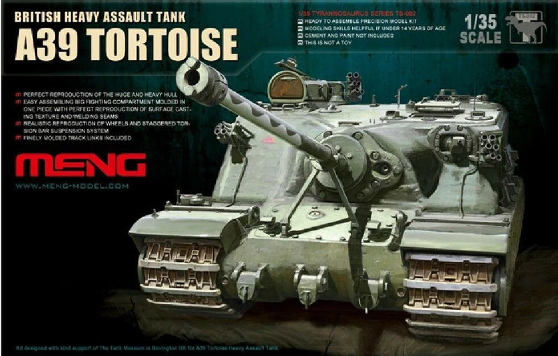 Meng 1/35 A39 Tortoise British heavy assault tank model kit, detailed armored hull