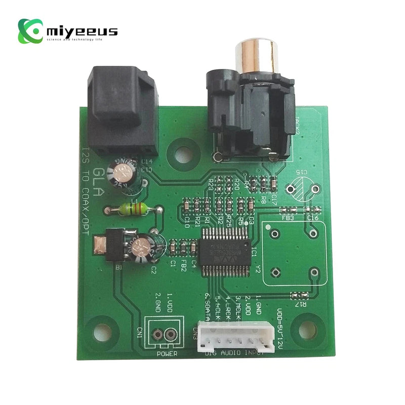 Audio Board I2S To SPDIF Coaxial/Optical Output Support Sampling 44.1K-192K