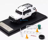 CR SH 1:64 White FJ Cruiser Off Road SUV Sports Model Diecast Metal Car New