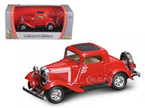 1932 FORD 3-WINDOW COUPE RED 1/43 DIECAST MODEL CAR BY ROAD SIGNATURE 94231