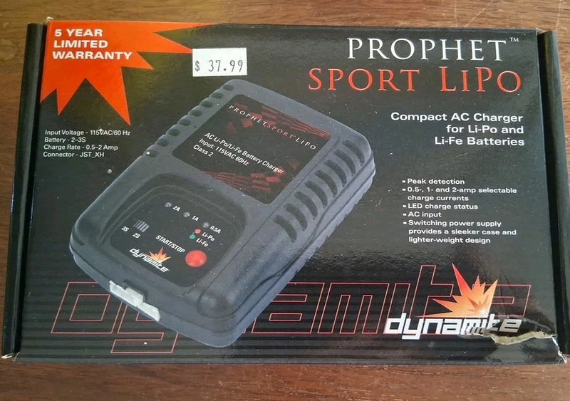 Dynamite Prophet Sport Compact AC/DC Peak Charger Li-Po, Li-Fe Batteries JTS_ XH Battery