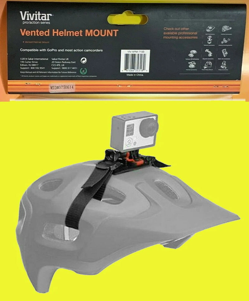 Vivitar VENTED HELMET MOUNT FOR HD ACTION CAMCORDER AND GoPro ACTION PRO SERIES