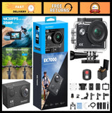 4K Ultra HD Action Camera, 20MP, WiFi, EIS, Waterproof 131FT, Remote Control, 4X