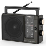 PRUNUS J03 AM FM Radio Portable Small, Model AA Battery and AC Plug Black Battery