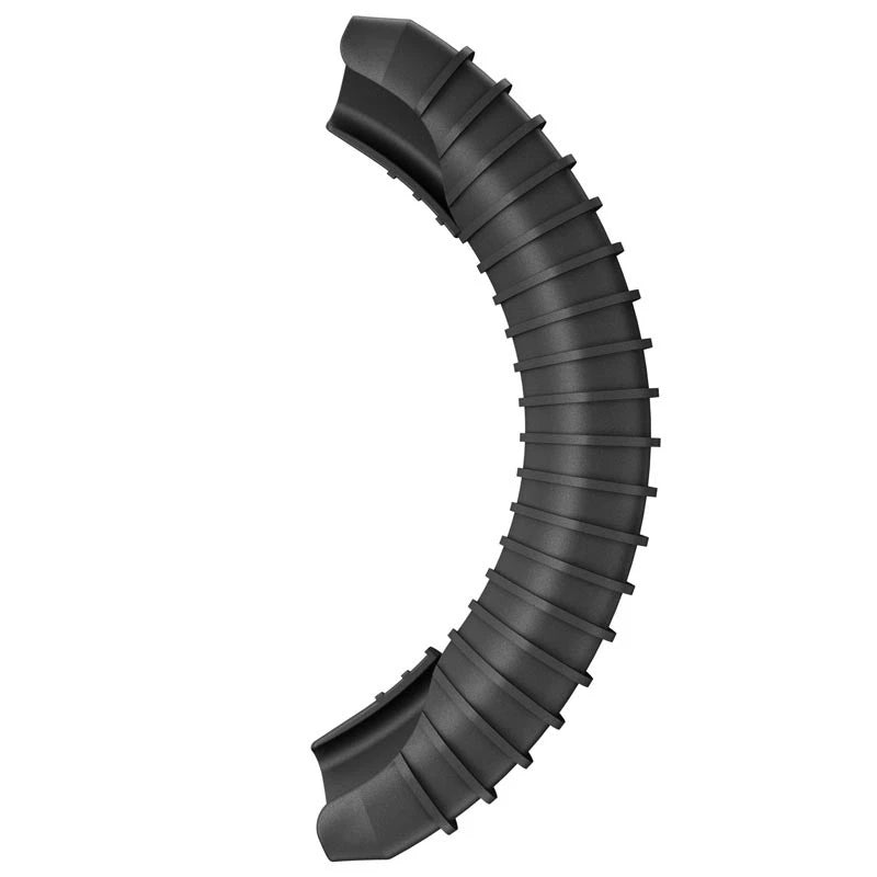 Propeller blade protection cover, curved black guard segment with vented ribs