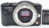 Panasonic LUMIX DMC-GF3 Black Mirrorless Digital Camera Body Tested From Japan