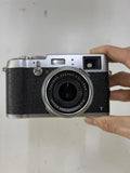 Fujifilm X100T silver 23mm F2 leaf shutter built in WiFi classic design