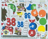 Slixx 1892 #38 M&Ms 2003-Elliott Sadler 1/24 waterslide Nascar decal