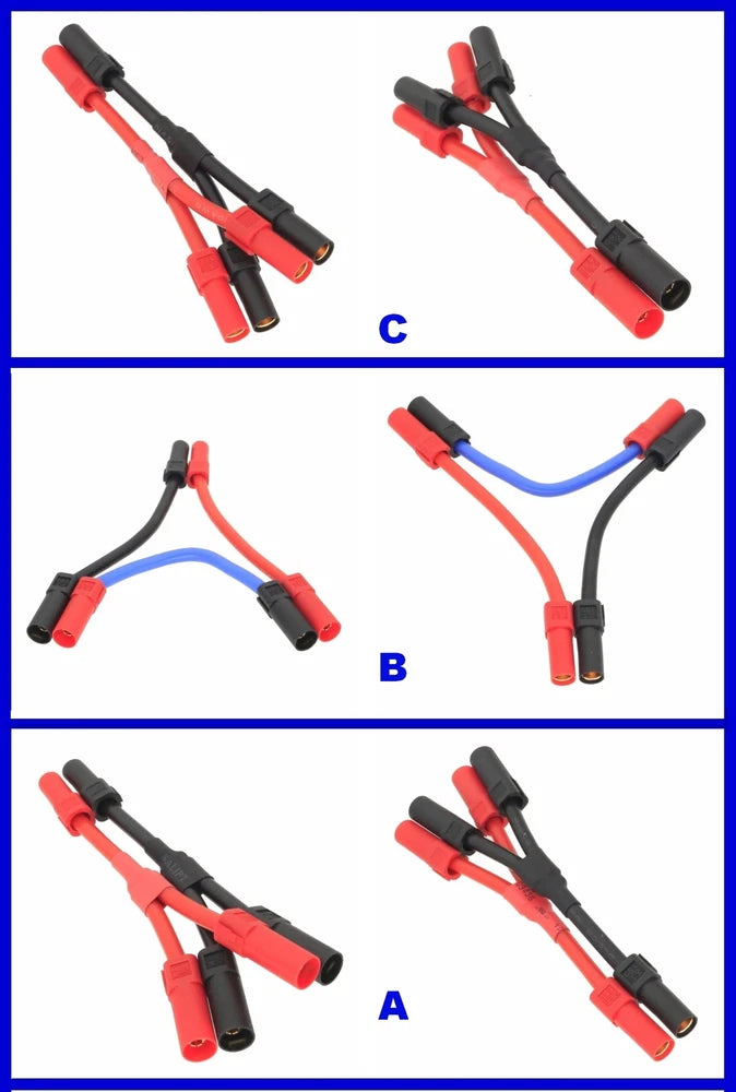 XT150 1F2M 1M2F Male/Female Series Parallel Harness Wire RC LiPo Battery Adapter