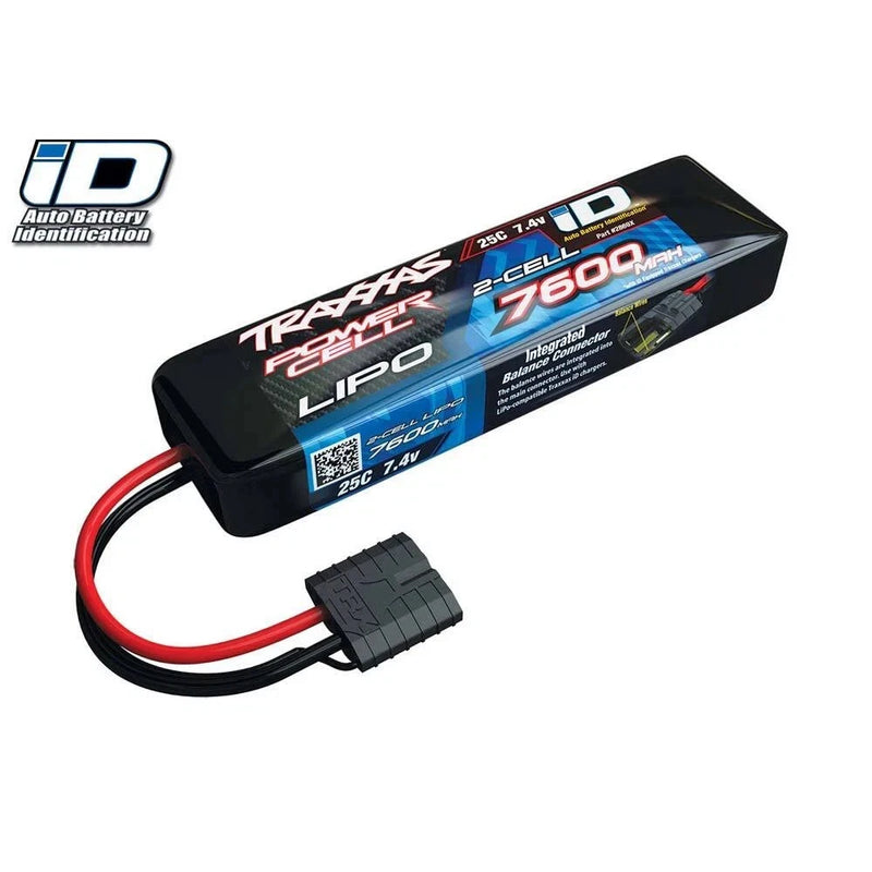 TRAXXAS 2869X - 2S 7.4V 7600mah 25c LIPO BATTERY WITH ID -SLASH/RUSTLER-TRA2869X