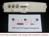 1969 PONTIAC GTO GAUGE FACES for 1/24 scale REVELL MONOGRAM kits¡ªPLEASE READ