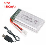 3.7V 1800mah Lipo Battery 25C XH2.54 Plug & Charger For RC Drone Quadcopter