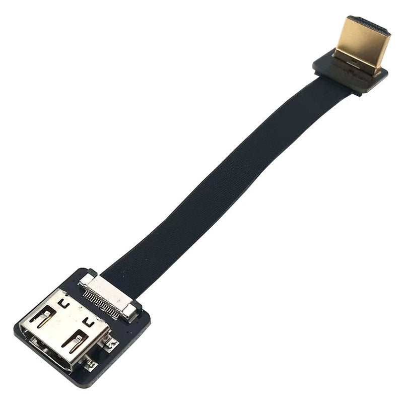 4K HDMI Flex Cable Angled Male to Female FPV LCD PC Display Wire Extender 10cm
