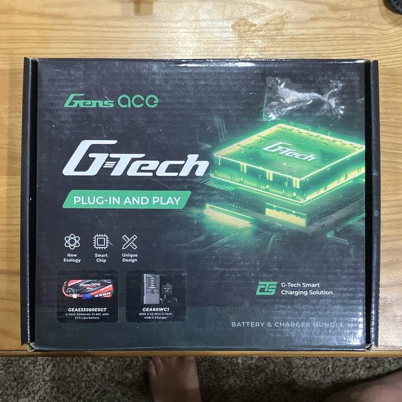 Gens ace G-Tech Smart Charger Bundle w/ 11.1V 5300mAh 60C LiPo Battery Battery