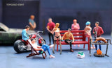 Miniature 1/64 people sexy girl BOSS man nightclub party fit 1:64 car street