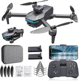 4K Camera Drone with Foldable Design, Dual Adjustable Lenses, Dark Gray