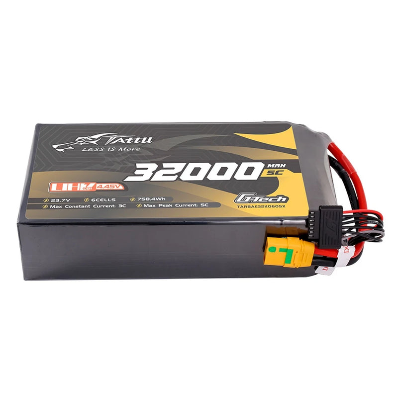TATTU G-Tech Ultra HighVoltage 32000mAh 5C 23.7V XT90S-F 6S Lipo Battery For UAV