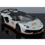 1/18 Lamborghini Aventador SVJ Model Car Diecast Toy Cars for Boys Kids Gray Battery