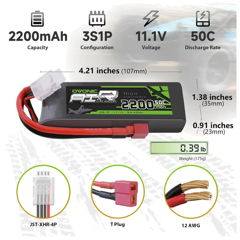 High Performance 3S Lipo Battery - 2200mAh Battery