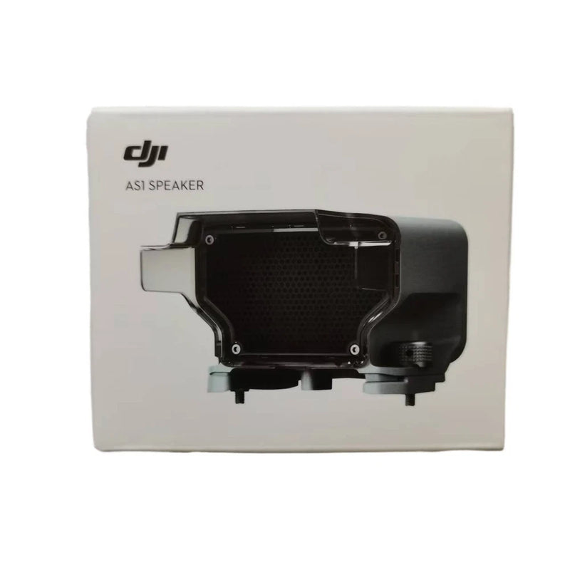 DJI AS1 speaker in retail box, black speaker module with mounting brackets