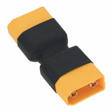 XT90 male-to-male no-wire adapter with orange connector and black heatshrink