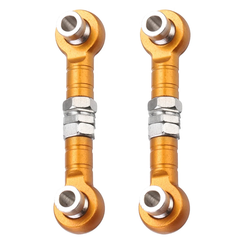 2pcs Steering Servo Rod RC Aluminum Linkages for HSP 1/10 94123 RC Car Yellow