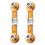 2pcs Steering Servo Rod RC Aluminum Linkages for HSP 1/10 94123 RC Car Yellow