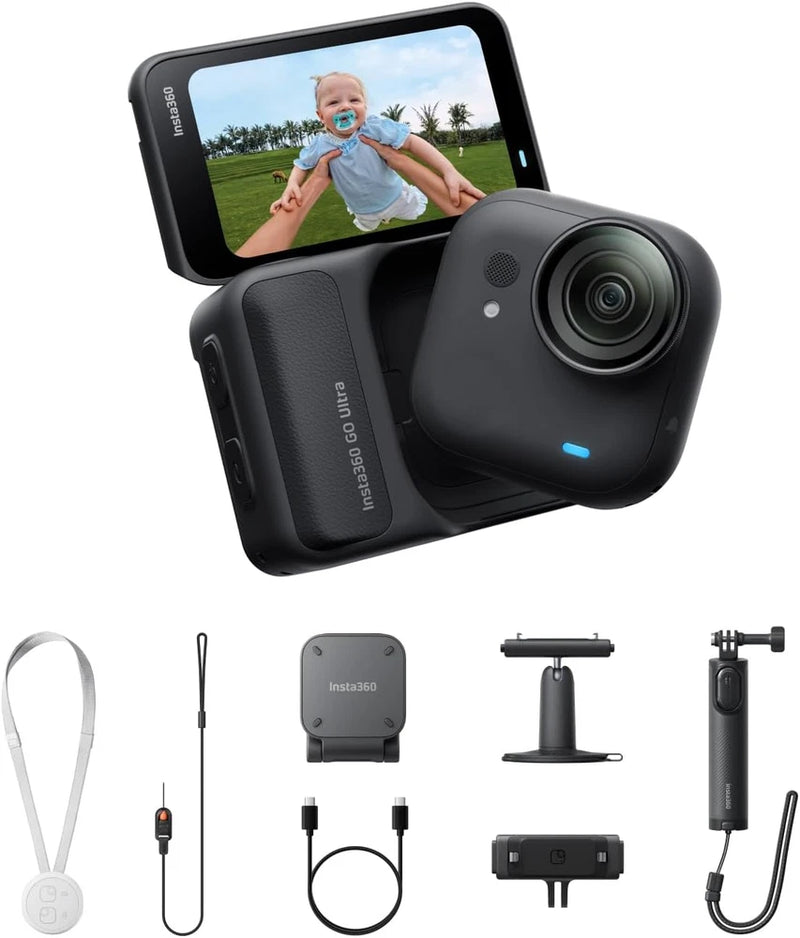 Insta360 GO Ultra Creator Bundle - Small 4K Vlogging Camera, Hands-Free, POV Cam