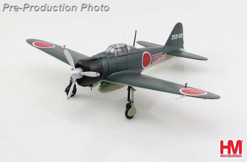 JAPAN A6M2B ZERO FIGHTER FLOWN BY TETSUNZO -HOBBY MASTER HA8814 1/48 - PRE ORDER