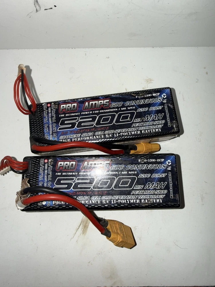 DUAL PACK - 4S2P Battery 5200mah 60C, RC Boat, car truck Battery
