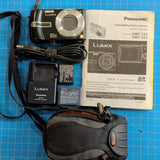 Panasonic Lumix DMC-TZ3 Black 10x Zoom 7.2MP Digital Camera w/ Accessories