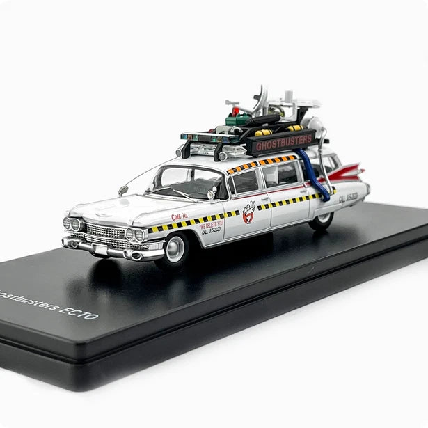 YS  1:64 Cadillac Miller Ecto-1 alloy car model of the death squad ghost car.