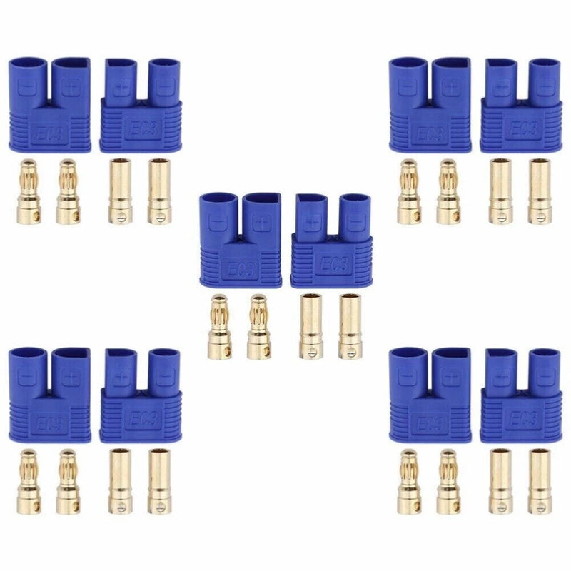 5 Pairs Amass EC3 Connector Plug for RC Car Plane Helicopter Battery Lipo ESC